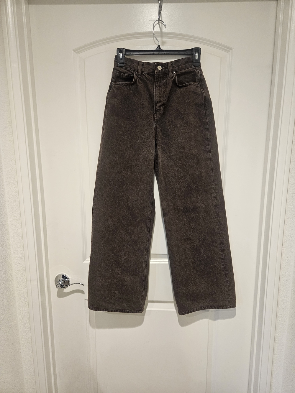 Reformation Cary Espresso Wide Leg Denim Jeans #909